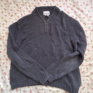 Coastal Cowgirl Navy Blue Button Up Sweater